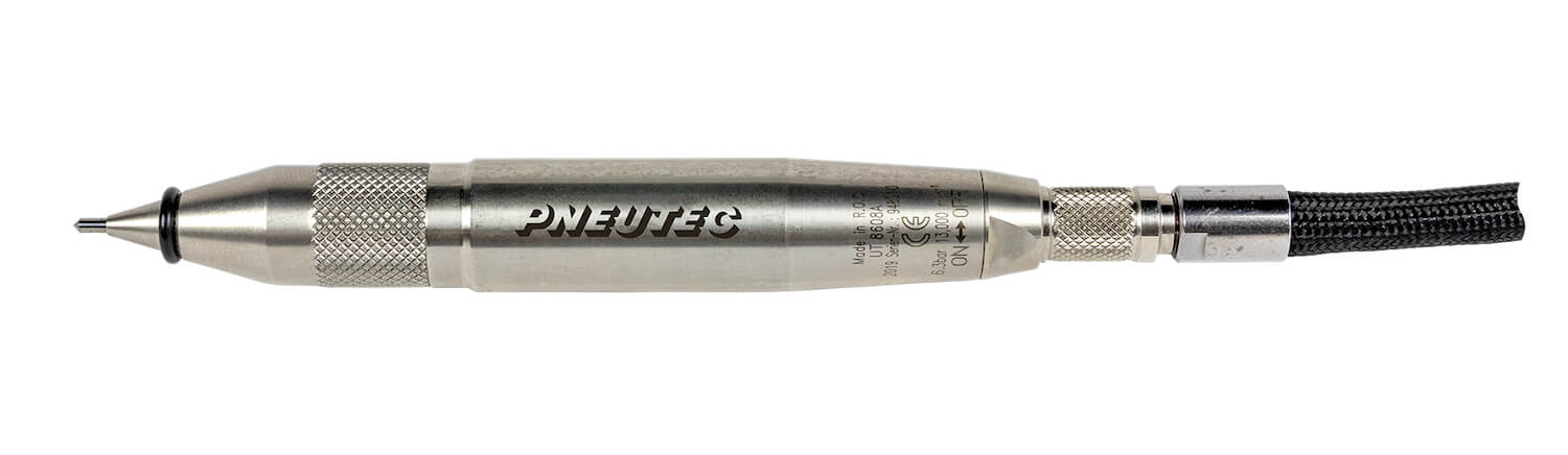 Gravierstift zur Beschriftung von Metall, Blechen, Kunststoffen, Stein, Marmor und anderen Werkstoffen mit glatter und fester Oberfläche